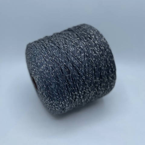 Бобинная пряжа (пр.Италия), art-Plume 360м/100гр. 100% Меринос , цвет-Серый с люрексом арт.25027