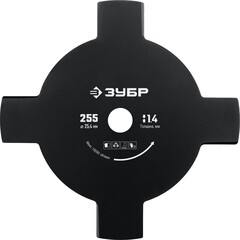 ЗУБР НТ-4, 255 мм, 4T, нож для триммера (71145)