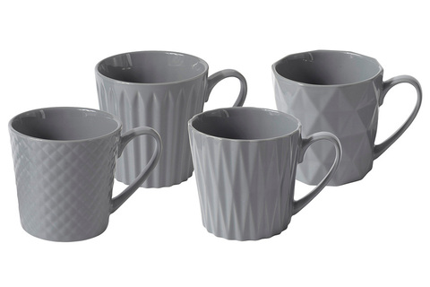 Набор кружек 4шт 380мл Maxwell & Williams Nova серый