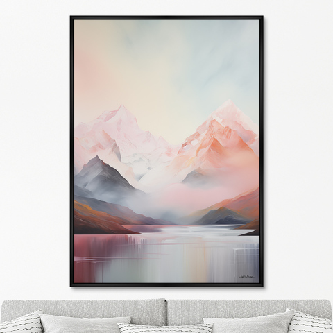 ArtNoMore - Репродукция картины на холсте Landscape collection, Pink Mountains, No 1, 2024г.