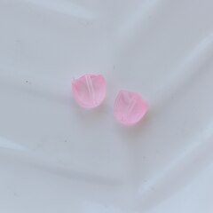 Подвеска Цветок тюльпан, акрил, розовый 9*9 мм, Ф027
