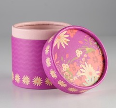 Коробка тубус малиновая 10х10х12см