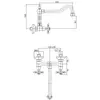Cezares DIAMOND-LLP-01-Sw-N DIAMOND-LLP-01-Sw-N Кухонный смеситель настенного монтажа, хром, ручки Swarovski Nero