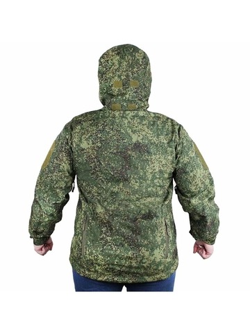Ветровка Shark Skin Soft Shell на флисе (зеленая цифра)