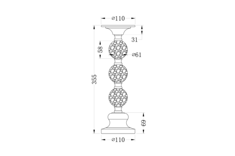 Подсвечник Garda Decor 22-86642L