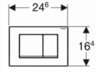 Geberit 115.137.11.1 Delta30 Смывная клавиша , для двойного смыва: Альпийский белый