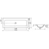 Ceramica Nova CN7016MBwx CN7016MBwx Раковина накладная Element без отверстия под смеситель 1210*457*137мм, цвет черный матовы