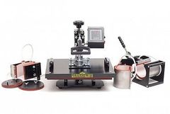 Термопресс GRAFALEX 8-в-1 для маек, тканей, кружек, тарелок, бейсболок