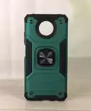 Противоударный чехол Strong Armour Case с кольцом для Xiaomi Redmi Note 9 5G, Redmi Note 9T 4G (Зеленый)