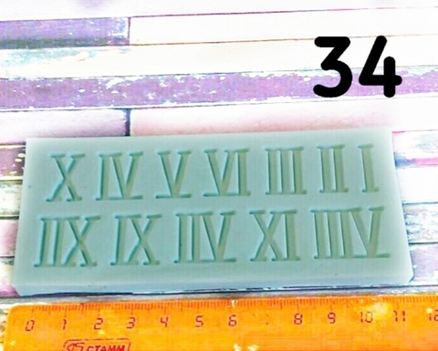 Молд Римские цифры,Арт.PO-0034, силикон