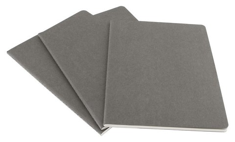 Набор 3 блокнота Moleskine Cahier Journal XL, цвет серый, в линейку
