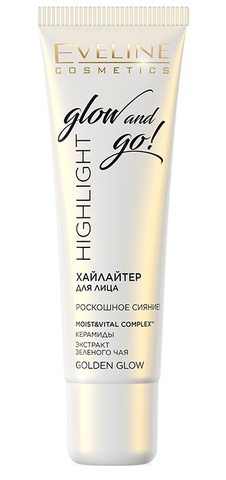 EVELINE Хайлайтер для лица GOLDEN GLOW серии HIGHLIGHT GLOW AND GO! 20мл