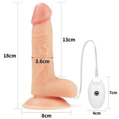 Женский страпон с вибрацией Vibrating Easy Strapon Set 7.0 - 18 см. - 