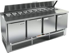 СТОЛ ДЛЯ САЛАТОВ HICOLD SLE1-1111GN С КРЫШК.