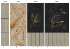 Панель ПВХ фотопечать 3D Panda Танец птиц 2700х250 мм