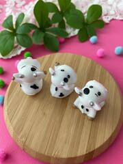 Корова, буренка, фигурки декоративные, 3,2 см, кукольные миниатюры, набор 3 шт микс