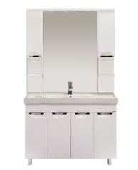 Зеркало-шкаф MISTY София - 120 (свет) белая эмаль