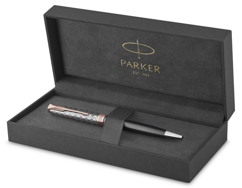 Ручка шариковая Parker Sonnet Premium 2021, K537, Metal & Grey Lacquer GT (2119791)