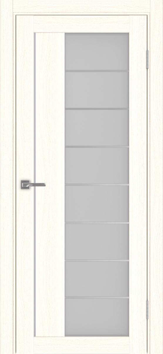 Дверь межкомнатная Оптима Порте Турин 524.22 АСС молдинг SC, цвет светлый ясень, экошпон, стекло мателюкс