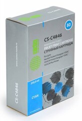 Картридж струйный Cactus CS-C4846 №80 голубой (400мл) для HP DJ 1050C, 1055CM, 1000