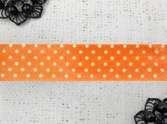 Лента атласная горох, ш. 2,5 см, оранжевый
