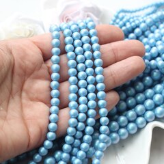 Майорка лазурно-голубая 6 мм, 1 нить, МА208