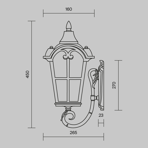 Уличный настенный светильник Maytoni Albion O413WL-01BZ1