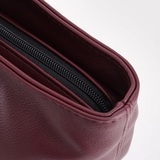 Сумка Саломея 341 гладкий бордо + черный