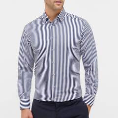 Сорочка мужская Eterna Modern Fit 1056-X11U-18 в броские тёмно-синие полоски