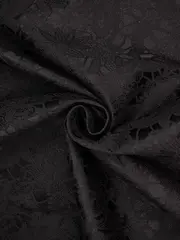 Костюмная ткань жаккард 210 гр/м2, 80% хлопок, 17% п/э, 3% эл, 160 см, чёрный, под заказ