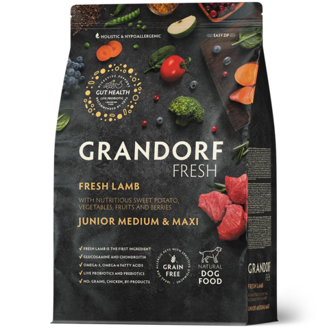 GRANDORF FRESH Свежее мясо ягненка с бататом для юниоров