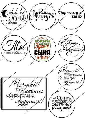 Картинка на вафельной бумаге День рождения Сыну