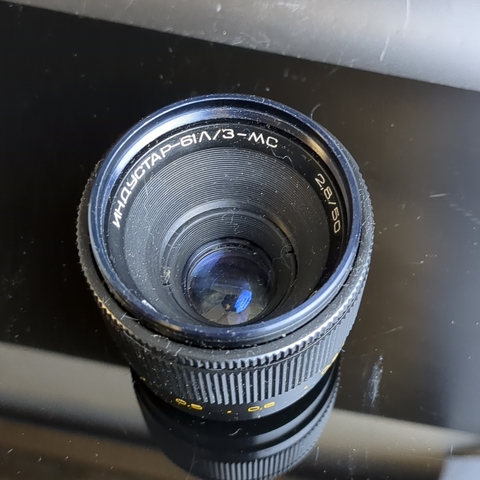 №2 Объектив "Индустар - 61 Л/З в тубусе, металл, стекло, пластик, Красногорский механический завод (КМЗ), СССР, 1960-1970 гг.