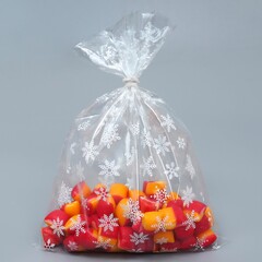 Пакет пропиленовый, Снежинки, Прозрачный, 12,5*18 см, 10 шт.