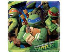 Тарелки квадратные, Черепашки-Ниндзя, 25 см, 8 шт.