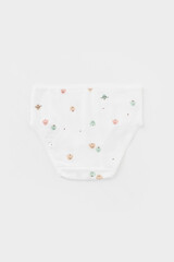 трусы/ уп  для девочки  К 1909-3уп/бежевый,сахар,яблочки