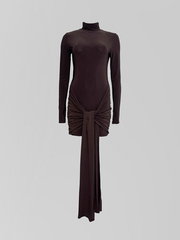 Платье Fashion укороченное однотонное с асимметричными завязками