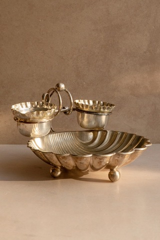 Винтаж Блюдо для закусок с соусниками