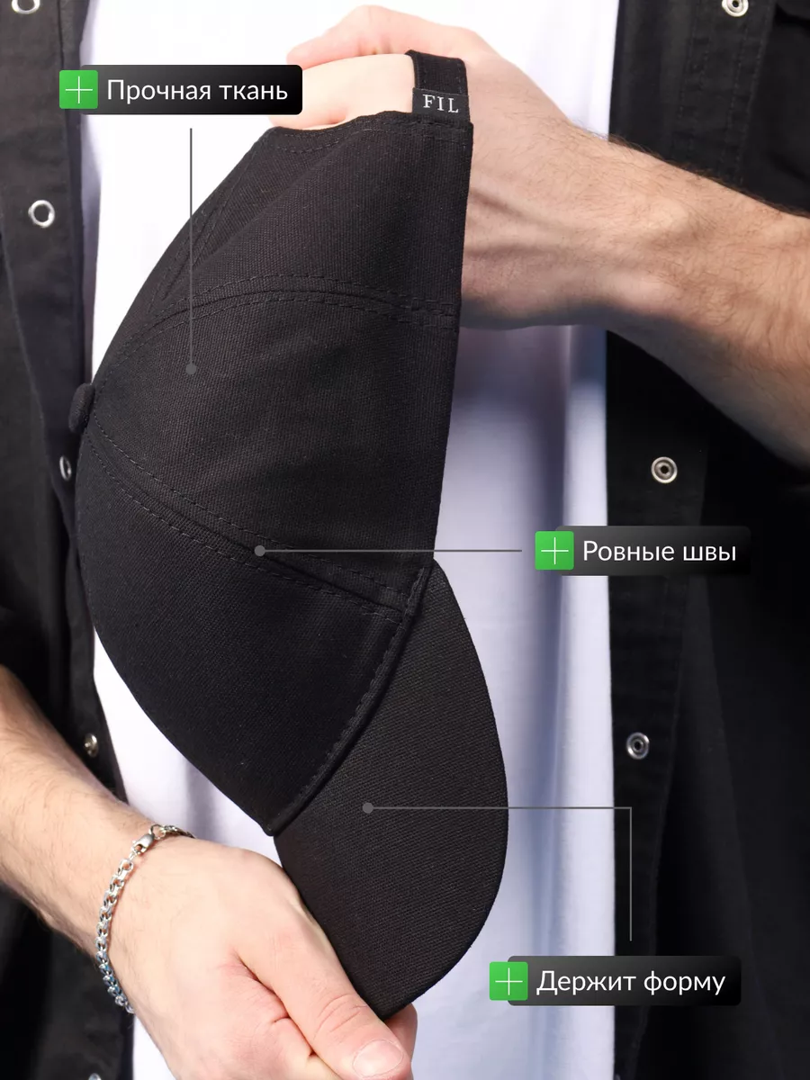 Бейсболка летняя черная