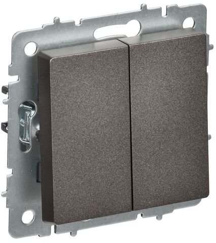 BRITE Выключ. 2-кл. перекр. 10А ВС10-2-3-БрТБ бр. IEK