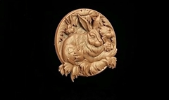 Силиконовый молд Заяц (медальон) № 0463