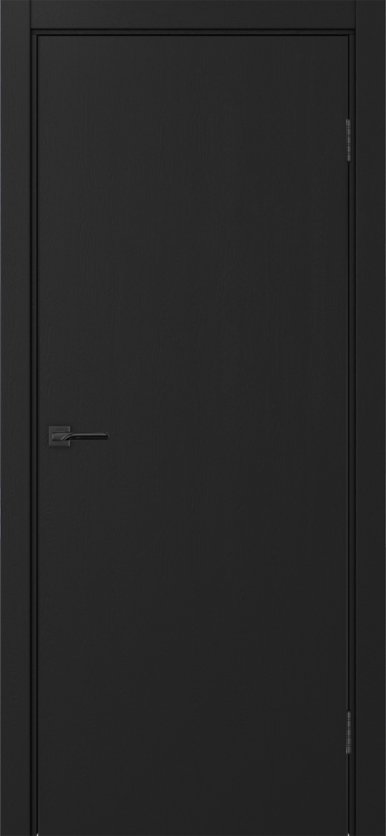 Дверь межкомнатная Оптима Порте Неаполь 201 (кромка алюминиевая черная с 4х сторон с врезкой под замок Морелли М1895 (М1885)), цвет антрацит, экошпон, глухая