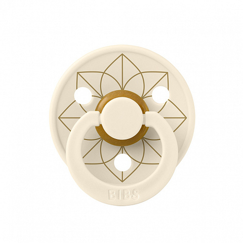 Пустышка латексная BIBS Colour - Noor - Ivory/Gold, 0-6 месяцев