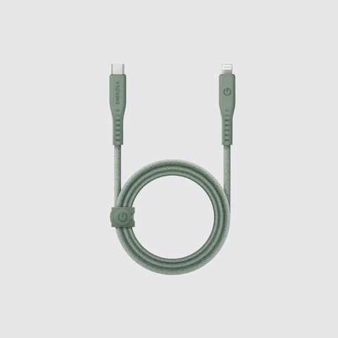 Кабель Energea Flow USB-C to Lightning 1.5M, Зеленый | Sage Green