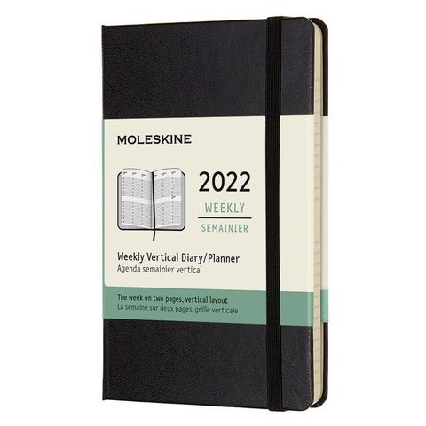 Еженедельник Moleskine (DHB12WV2) Classic WKLY Vertical Pocket 90x140мм 144стр. черный