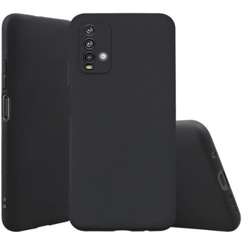 Силиконовый чехол Mat TPU матовый для Xiaomi Redmi 9T / Redmi Note 9 4G (Черный)