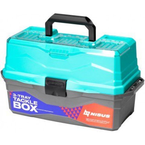 Ящик для снастей Nisus Tackle Box трехполочный бирюзовый N-TB-3-Т