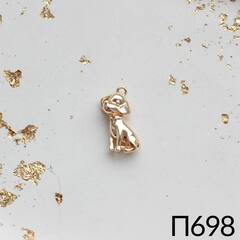 Подвеска собака 17*10 мм, позолота, П814
