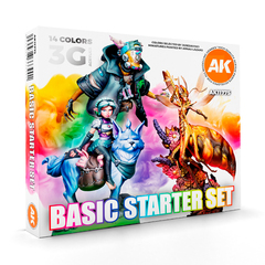 Набор акриловых красок AK Interactive Basic Starter Set – 14 colors selected by JOSEDAVINCI