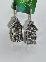 Домики (серьги из серебра)